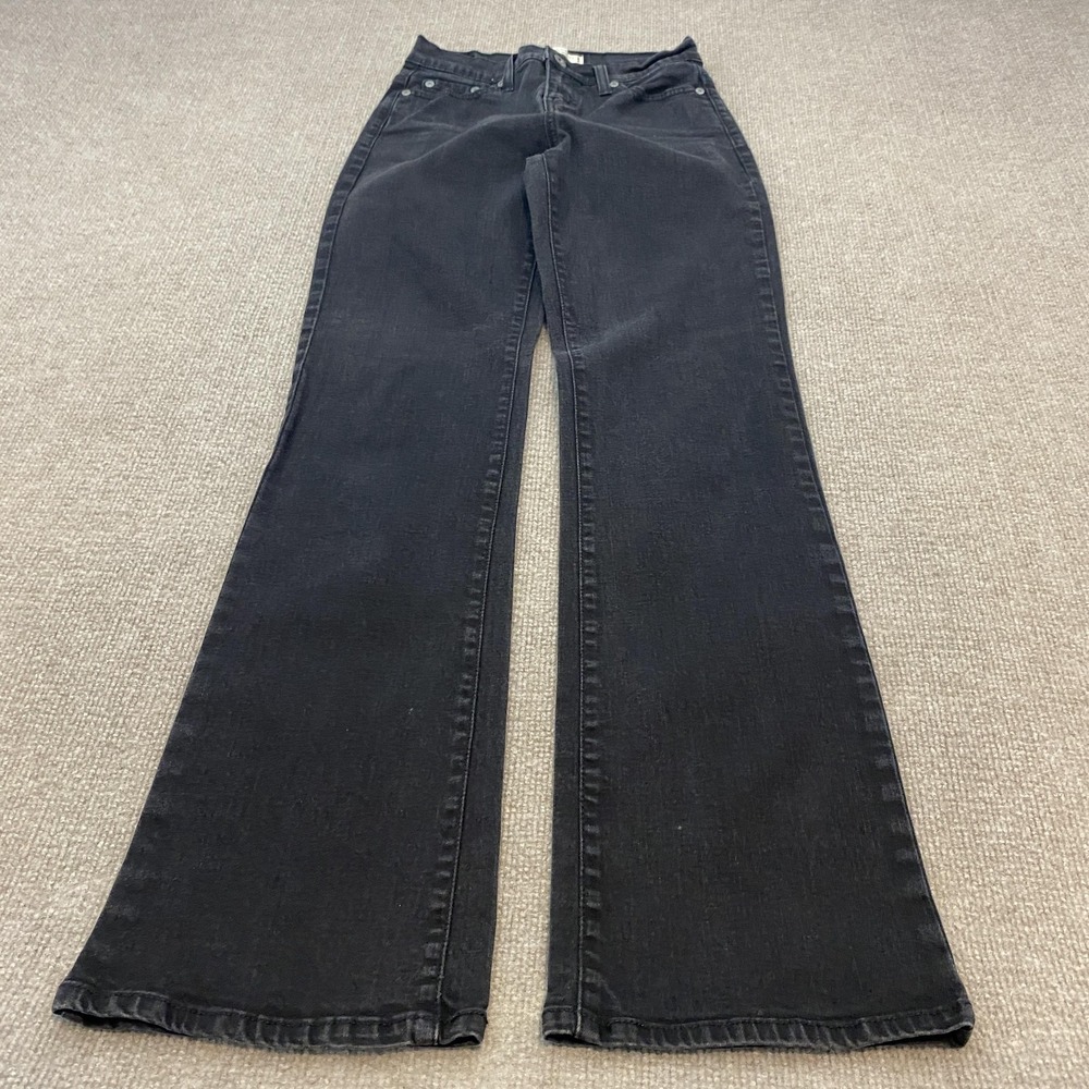 Levis 512 Perfectly Slimming Bootcut Jeans Womens 4 Black Wash Vintage Boho